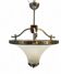 Art Deco Chrome and Murano Glass Pendant Light, Italy, 1950s