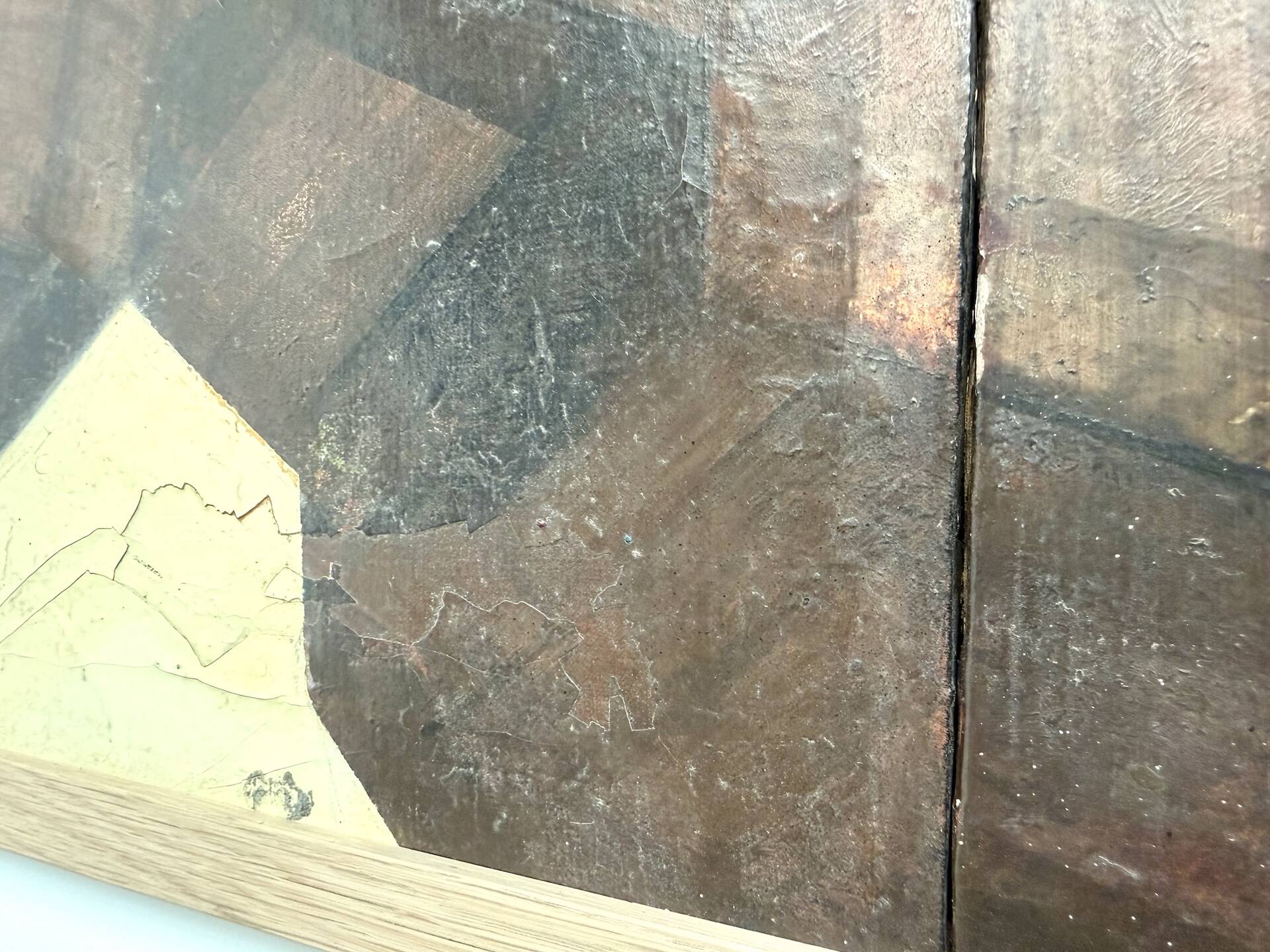 Abstract diptych "deconstructed architecture", France 1970