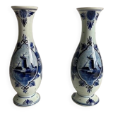 Pair of Delft vases
