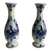Pair of Delft vases