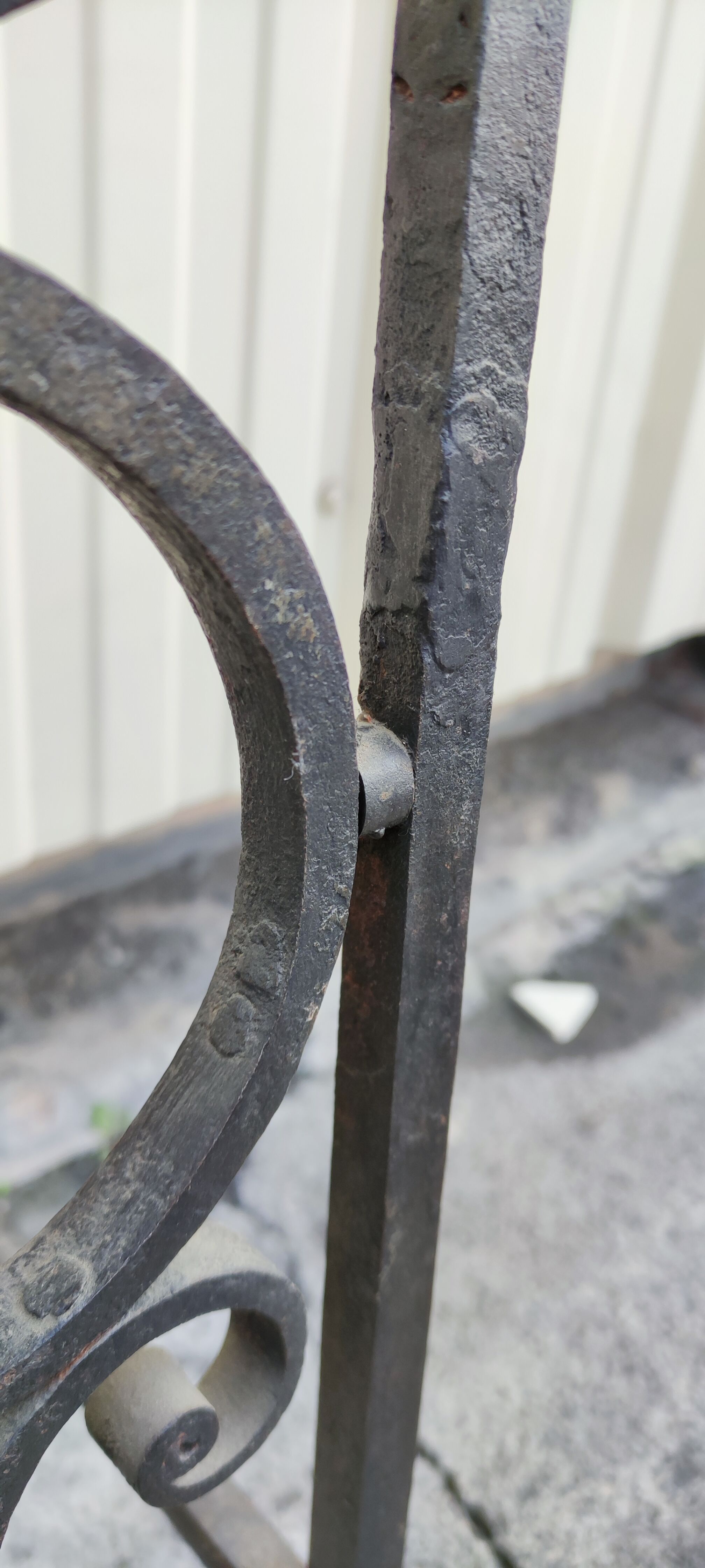 Console, cache radiateur en fer forgé et marbre, meuble d'appui