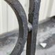 Console, cache radiateur en fer forgé et marbre, meuble d'appui