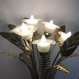 Brass flower lamp
