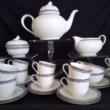 Coffee/tea service for 12 people in fine English porcelain, MAYA model