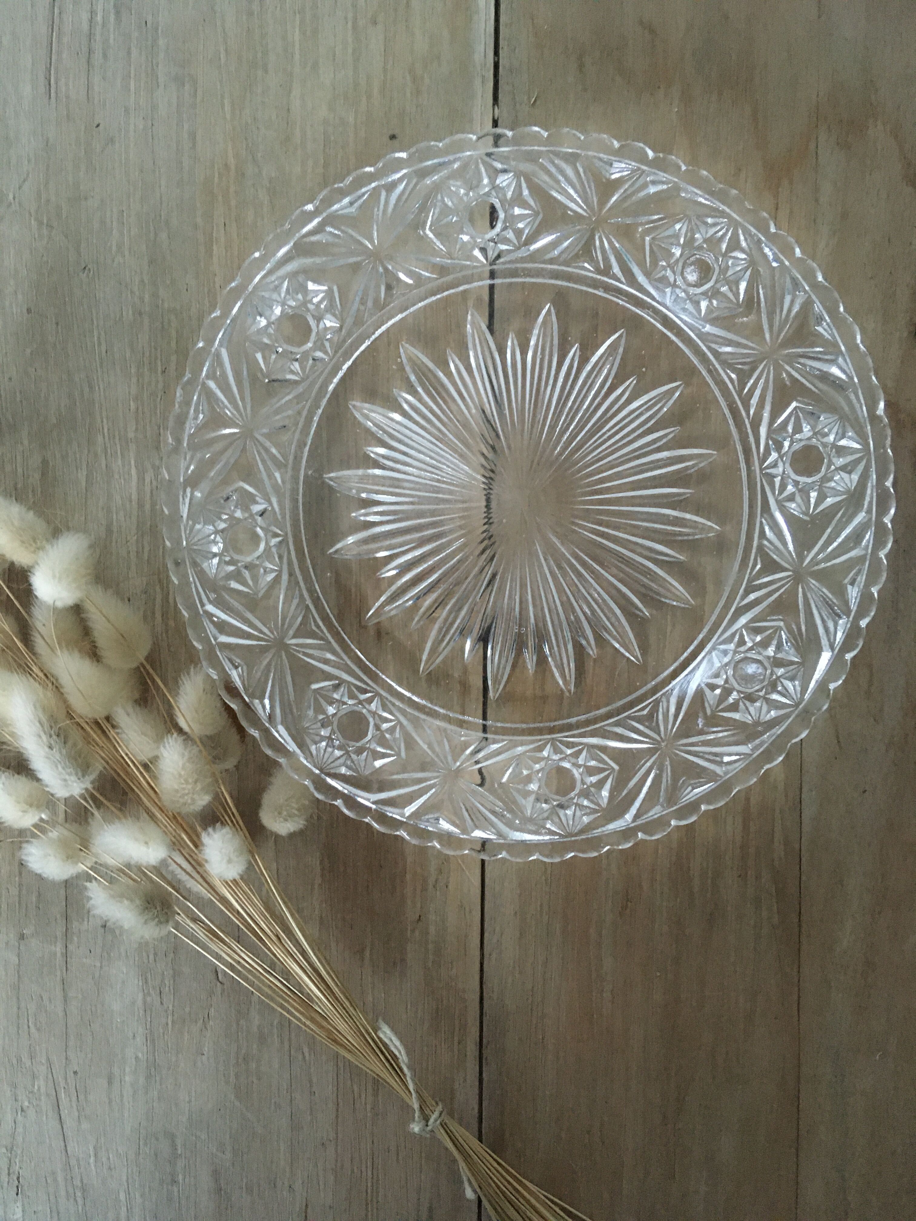 Cheese or dessert bell with glass tray