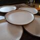 5 glazed stoneware dessert plates. 1970–1980 5 dessert plates