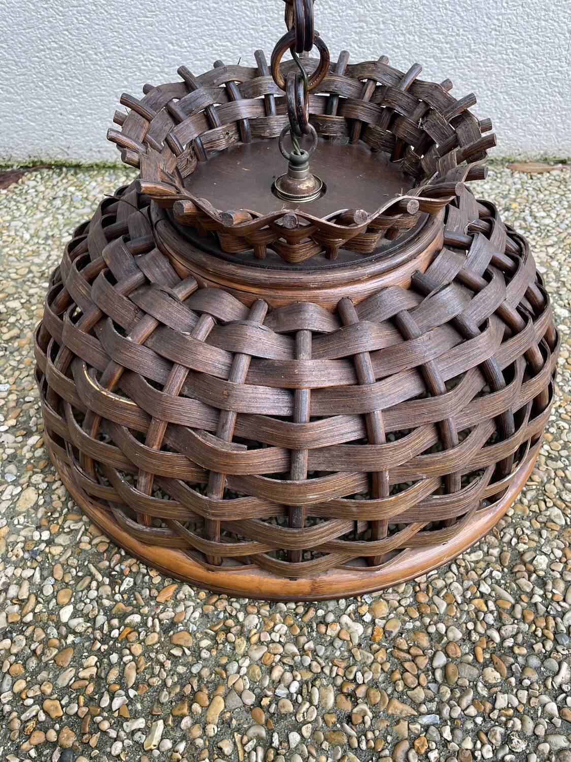 Vintage rattan ceiling light