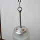 Small Two Tone Opaline and White Glass Mid-Century Pendant Light