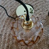 Amber blown glass suspension