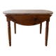 Antique dining table with drop leaves, wood.