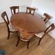 Vintage 1970s Grange dining table Round extendable 1.4-1.9m - with 6 chairs