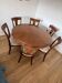 Vintage 1970s Grange dining table Round extendable 1.4-1.9m - with 6 chairs