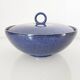 Dark blue ceramic candy box