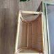 Fluted rattan magazine rack, 1950s