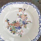 Assiette plate de collection, Gien, peinte a la main, signee MB, made in france, vintage