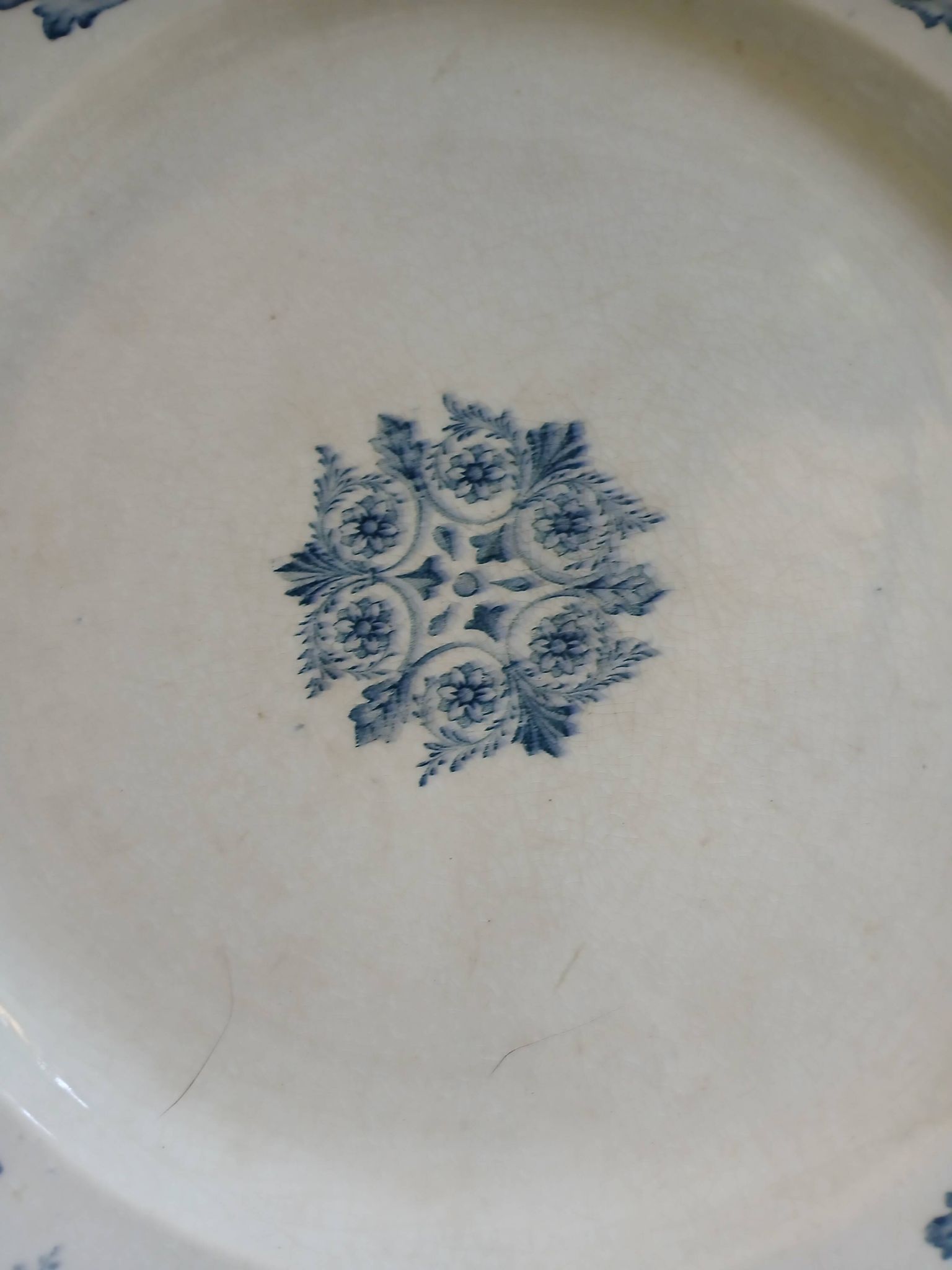 Large antique ironstone dish