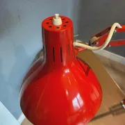 Luxo L-1 architect desk lamp by Jacob Jacobsen, red, 1960s