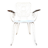 White cast iron garden chair no. 3