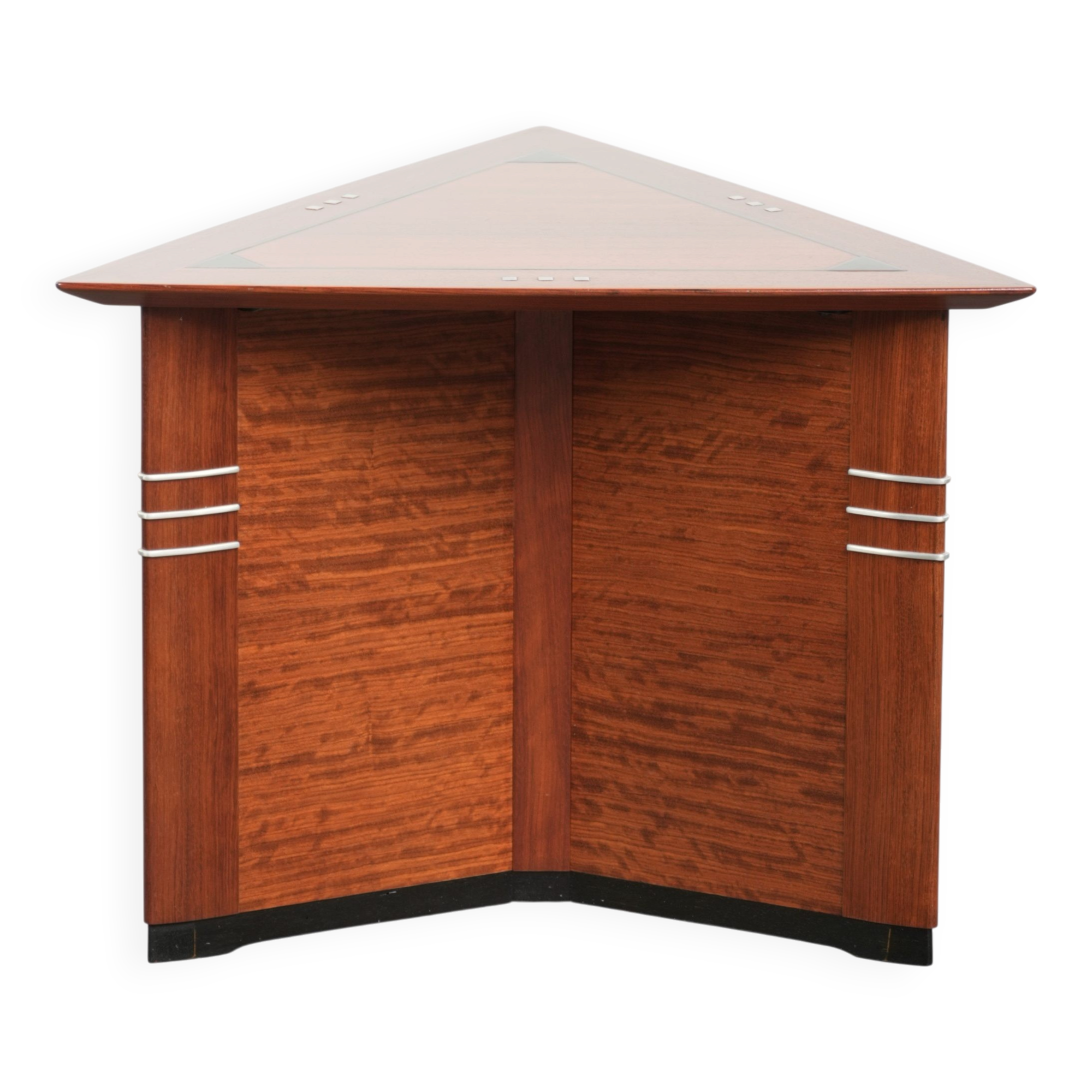Table d'appoint, café Art Déco de forme triangulaire