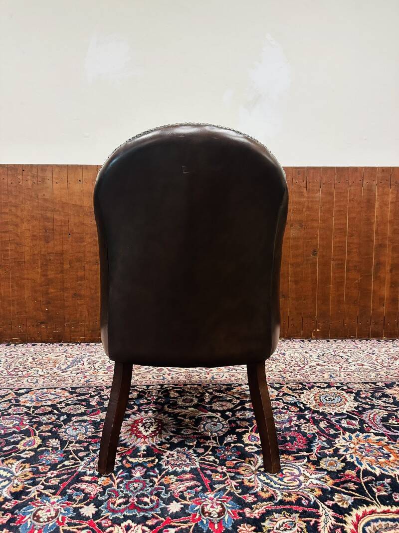Chaise de bureau Chesterfield marron