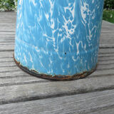 Pitcher enamelled blue and white 30s 40s