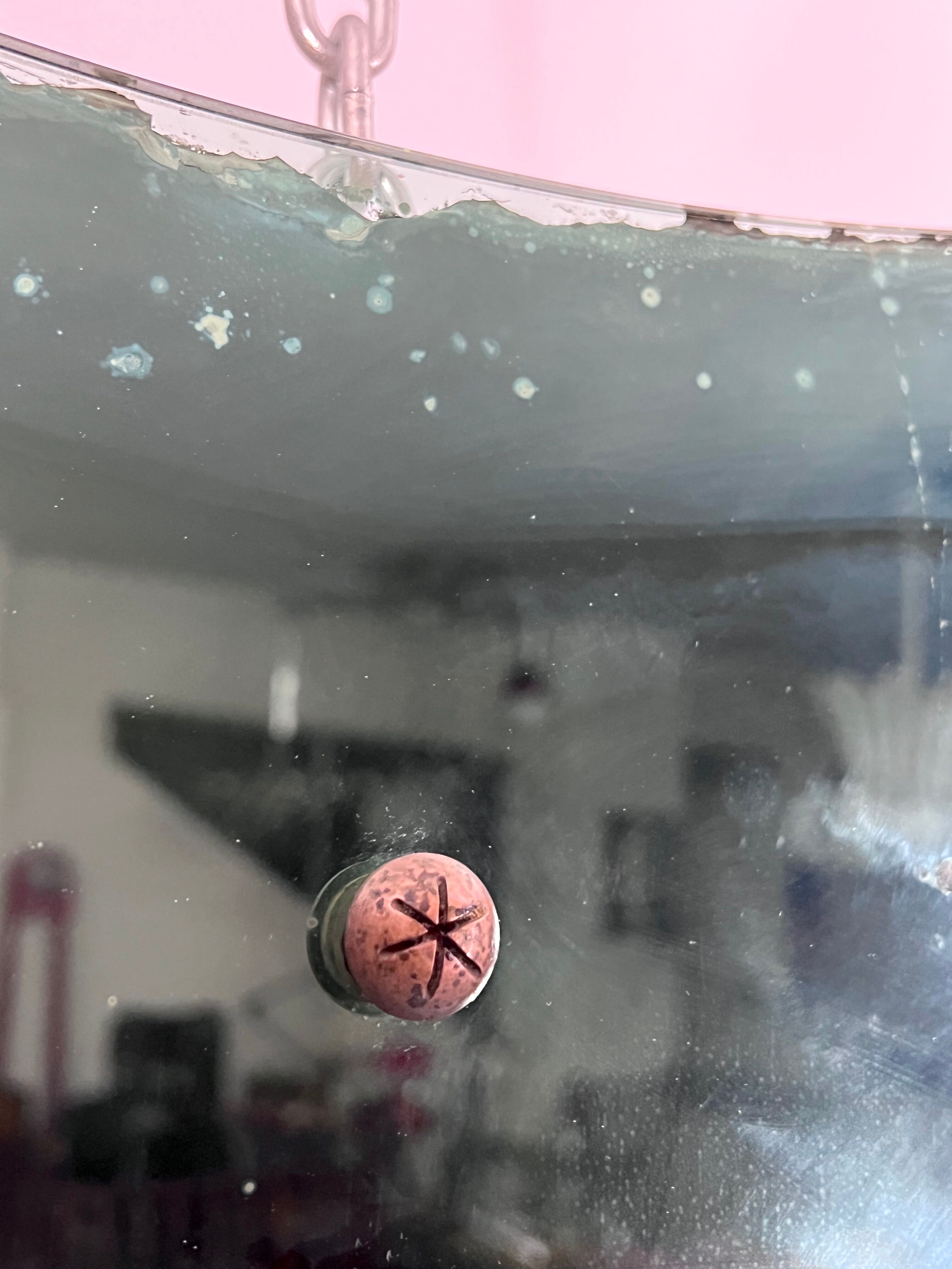 Mid-century green mirror from 50s