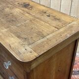 Louis Philippe chest of drawers with 5 drawers from the 19th century in cherry wood with glass knobs
