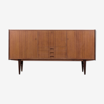 Enfilade scandinave en teck avec tiroirs, années 1960