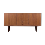 Buffet haut classique scandinave en teck avec tiroirs, années 1960