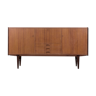 Scandinavian classic teak high sideboard with drawers, 1960s