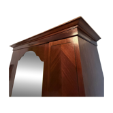 Mahogany inlaid wardrobe with a mirror