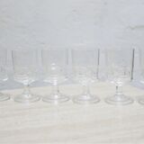 Series of 6 vintage walking glasses