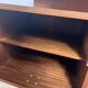 Vintage wooden desk with bleacher on the side