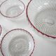 Set of glass salad bowls, Italian design, 1970s, production: Italy