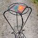 Vintage plant stand with Vallauris pottery.