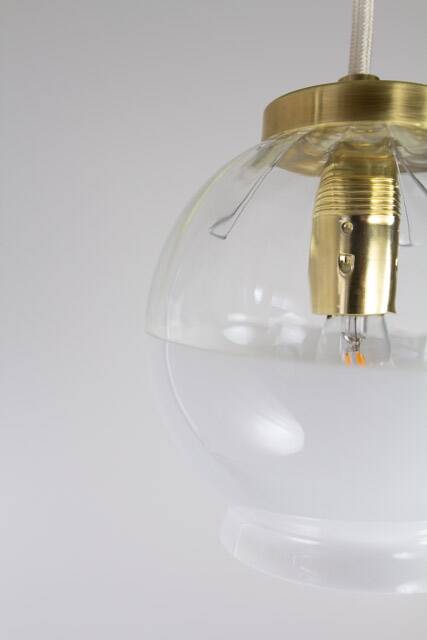 BELA Pendant Lamp * MCM Hanging Light * Rewired Mini * Vintage Ceiling Small Fixture * Yugoslavia *