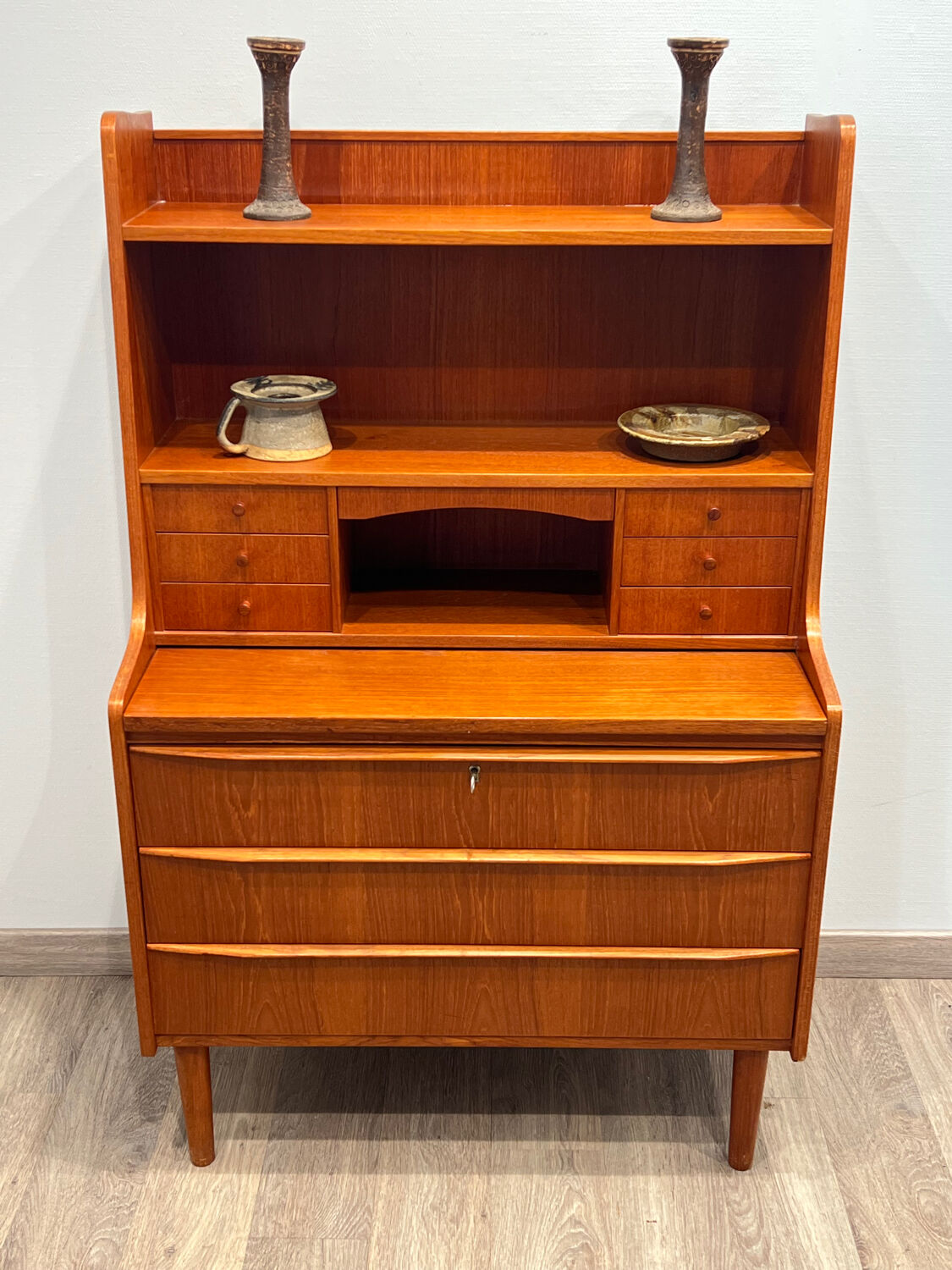 Scandinavian teak secretary desk, 1960s