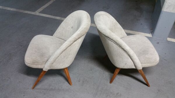 Trio de fauteuils Scissor par Knoll Antimott