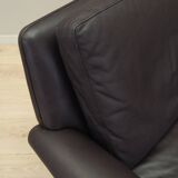 Brown leather armchair, Danish design, 1960s, designer: Aage Christiansen,