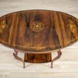 Antique Inlaid Rosewood Tea Table, 1890s