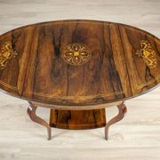 Table à thé en palissandre marqueté, années 1890