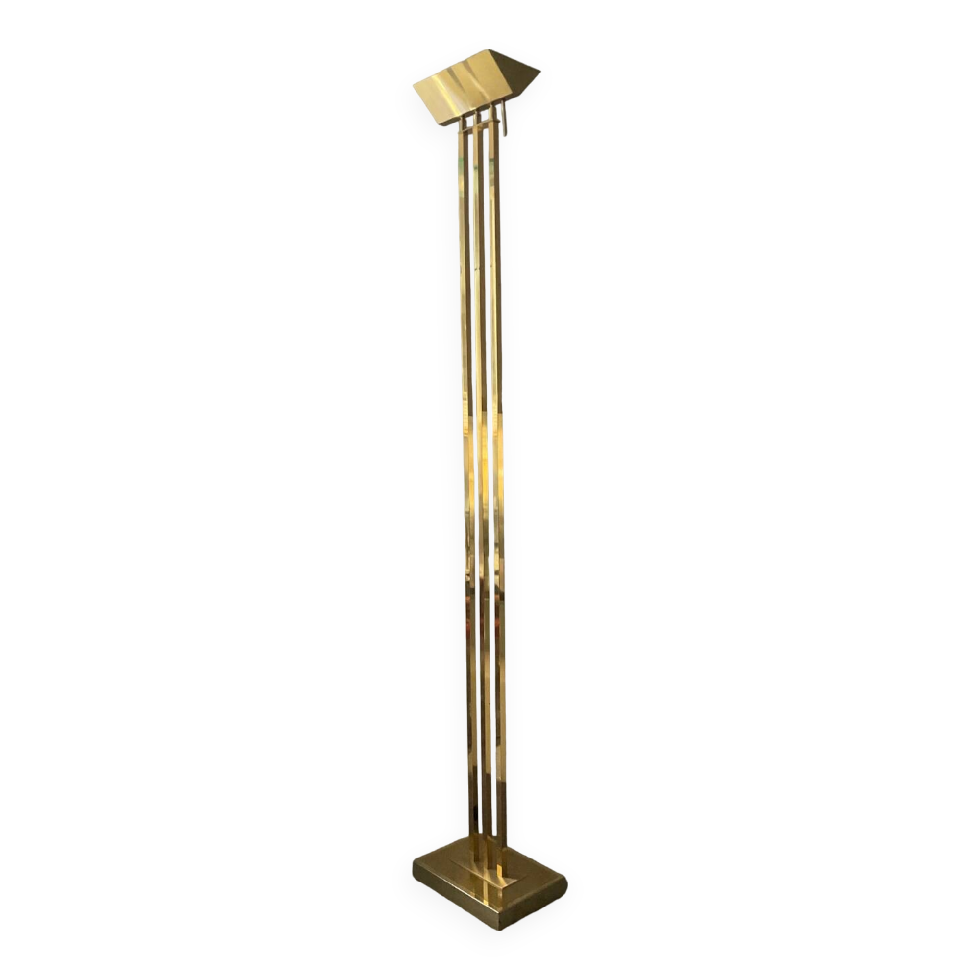 Maison Deknudt brass floor lamp from the 70s