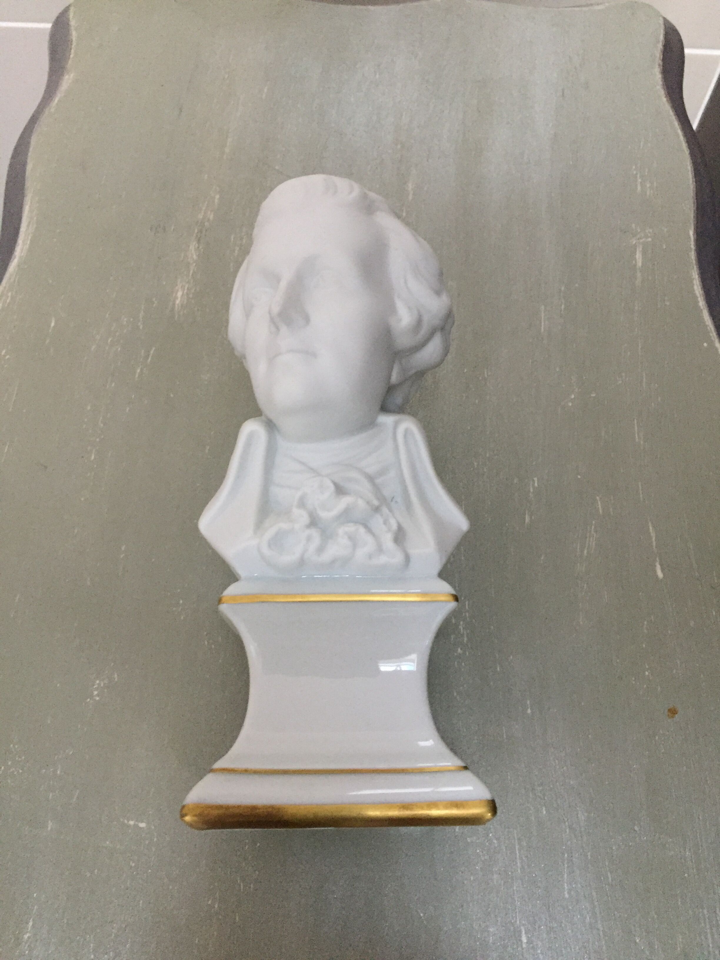 Bust Mozart biscuit porcelain from Limoges