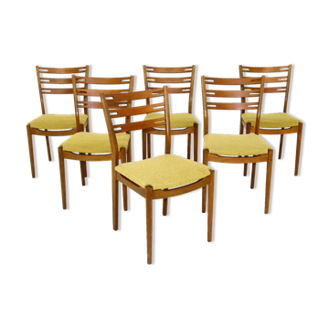 Set of 6 teak chairs, Denmark, 1960