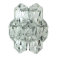 Elegant mid century sconce crystal glass prisms and chrome by kinkeldey 196