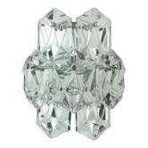 Applique élégante du milieu du siècle en cristal prismes de verre et chrome par kinkeldey 196