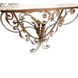 Set specchiera più sedia tutto in ferro battuto design Pierluigi Colli