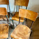 Lot de 6 chaises d’école rénovées 