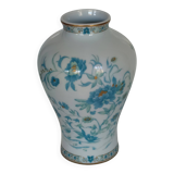 Haviland Limoges vase – Nankin turquoise and gold decoration – 17 cm