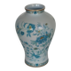 Vase Haviland Limoges – décor Nankin turquoise et or – 17 cm